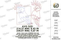 3D Mosaic Wall Art Laser Cut. Wall Decor. Parrot SVG Product Image 2