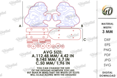 3D Animal On Skateboard Laser Cut. Kids toy. Frog SVG Product Image 3