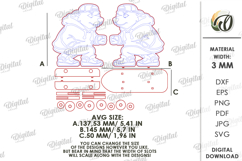 3D Animal On Skateboard Laser Cut. Kids toy. Bear SVG Product Image 3