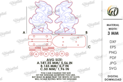 3D Animal On Skateboard Laser Cut. Kids toy. Bunny SVG Product Image 3
