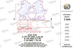 3D Animal On Skateboard Laser Cut. Kids toy. Bunny SVG Product Image 3