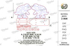 3D Animal On Skateboard Laser Cut. Kids toy. Turtle SVG Product Image 3