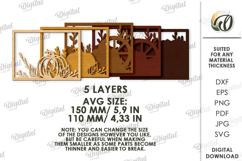 Autumn Layered Home Decor Laser Cut. Wooden Decor SVG Product Image 2