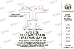 Table Bag Hooks Bundle Laser Cut. Portable Purse Hanger SVG Product Image 4