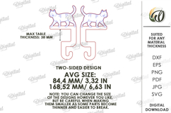 Table Bag Hook Laser Cut. Portable Purse Hanger SVG. Cat Product Image 2