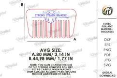 Beard Comb Laser Cut. Engraved Beard Grooming Comb SVG Product Image 2
