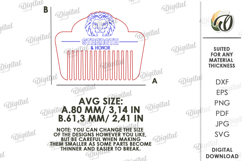 Beard Comb Laser Cut. Engraved Beard Grooming Comb SVG Product Image 2