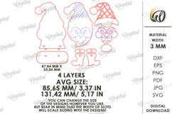 Wooden Christmas Gnomes Bundle Lasercut . Christmas SVG Product Image 3