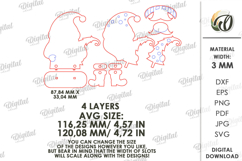 Wooden Christmas Gnome Laser Cut . Christmas Decor SVG Product Image 2