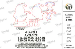 Wooden Christmas Gnome Laser Cut . Christmas Decor SVG Product Image 2