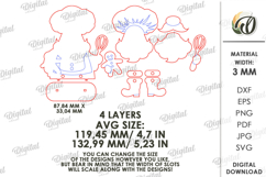 Wooden Christmas Gnome Laser Cut . Christmas Decor SVG Product Image 2