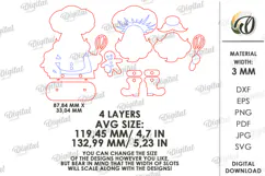 Wooden Christmas Gnome Laser Cut . Christmas Decor SVG Product Image 2