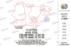 Wooden Christmas Gnome Laser Cut . Christmas Decor SVG Product Image 2