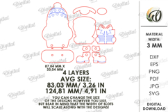 Wooden Christmas Gnome Laser Cut . Christmas Decor SVG Product Image 2