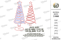 Wooden Christmas Trees Bundle Laser Cut. Christmas Decor SVG Product Image 2