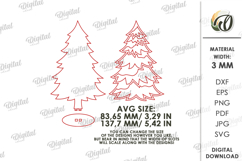 Wooden Christmas Tree Laser Cut. Christmas Stand Decor SVG Product Image 2