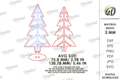 Wooden Christmas Tree Laser Cut. Christmas Stand Decor SVG Product Image 2