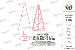 Wooden Christmas Tree Laser Cut. Christmas Stand Decor SVG Product Image 2