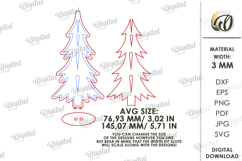 Wooden Christmas Tree Laser Cut. Christmas Stand Decor SVG Product Image 2