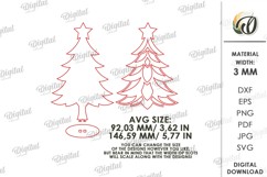 Wooden Christmas Tree Laser Cut. Christmas Stand Decor SVG Product Image 2