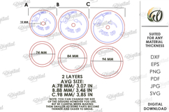 3D Cup Cover Laser Cut. Engraved Cup Topper SVG Product Image 2