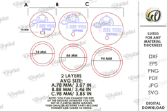 3D Cup Cover Laser Cut. Engraved Cup Topper SVG Product Image 2