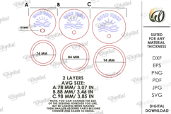 3D Cup Cover Laser Cut. Engraved Cup Topper SVG Product Image 2