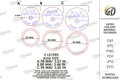 3D Cup Cover Laser Cut. Engraved Cup Topper SVG Product Image 2