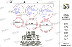 3D Cup Cover Laser Cut. Engraved Cup Topper SVG Product Image 2