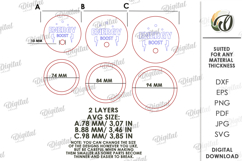 3D Cup Cover Laser Cut. Engraved Cup Topper SVG Product Image 2