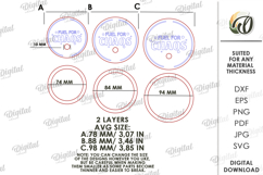 3D Cup Cover Laser Cut. Engraved Cup Topper SVG Product Image 2