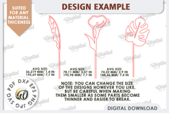 Wooden Decoration Flowers Laser Cut. Wooden Wildflowers SVG Product Image 2