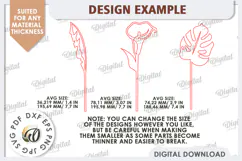 Wooden Decoration Flowers Laser Cut. Wooden Wildflowers SVG Product Image 2