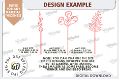 Wooden Decoration Flowers Laser Cut. Wooden Wildflowers SVG Product Image 2