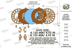 Wooden Dream Catcher Laser Cut. Layered Dream Catcher SVG Product Image 2