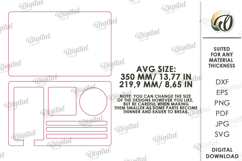 3D Dump Tray Laser Cut. Storage Organizer.Catchall Tray SVG Product Image 2