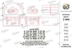 3D Easter Basket Laser Cut. Easter Egg Holder SVG Product Image 3
