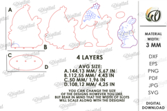 3D Easter Gnomes Bundle Laser Cut. Easter Stand Decor SVG Product Image 3