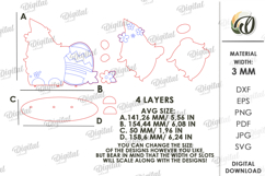 3D Easter Gnome Laser Cut. Easter Stand Decor SVG Product Image 2