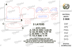 3D Easter Gnomes Laser Cut. Easter Stand Decor SVG Product Image 2