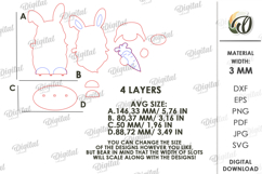 3D Easter Gnome Laser Cut. Easter Stand Decor SVG Product Image 2