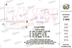 3D Easter Gnomes Laser Cut. Easter Stand Decor SVG Product Image 2