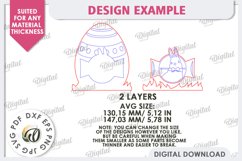 Easter Bunny. Easter Wooden Decor Laser Cut. Wall Decor SVG Product Image 2