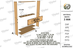 Flower Frame With Glass Tube Laser Cut. Standing Decor SVG Product Image 2