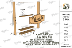 Flower Frame With Glass Tube Laser Cut. Flower Holder SVG Product Image 2