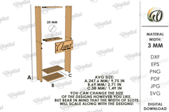 Flower Frame With Glass Tube Laser Cut. Standing Decor SVG Product Image 2