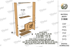 Flower Frame With Glass Tube Laser Cut. Flower Holder SVG Product Image 2