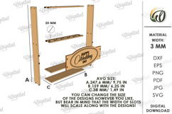 Flower Frame With Glass Tube Laser Cut. Flower Holder SVG Product Image 2