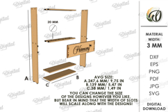 Flower Frame With Glass Tube Laser Cut. Flower Holder SVG Product Image 2