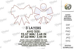 Wooden Halloween Bow Laser Cut. Halloween SVG Product Image 2